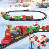 Christmas Train Set, Kids Train for Christmas Tree with 4 Cars & 6 Tracks, Battery Operated