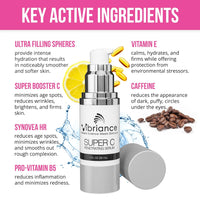 Vibriance Super C Serum for Mature Skin, Made in USA.Targets Age Spots, Wrinkles, 1 fl oz - Pack of 2