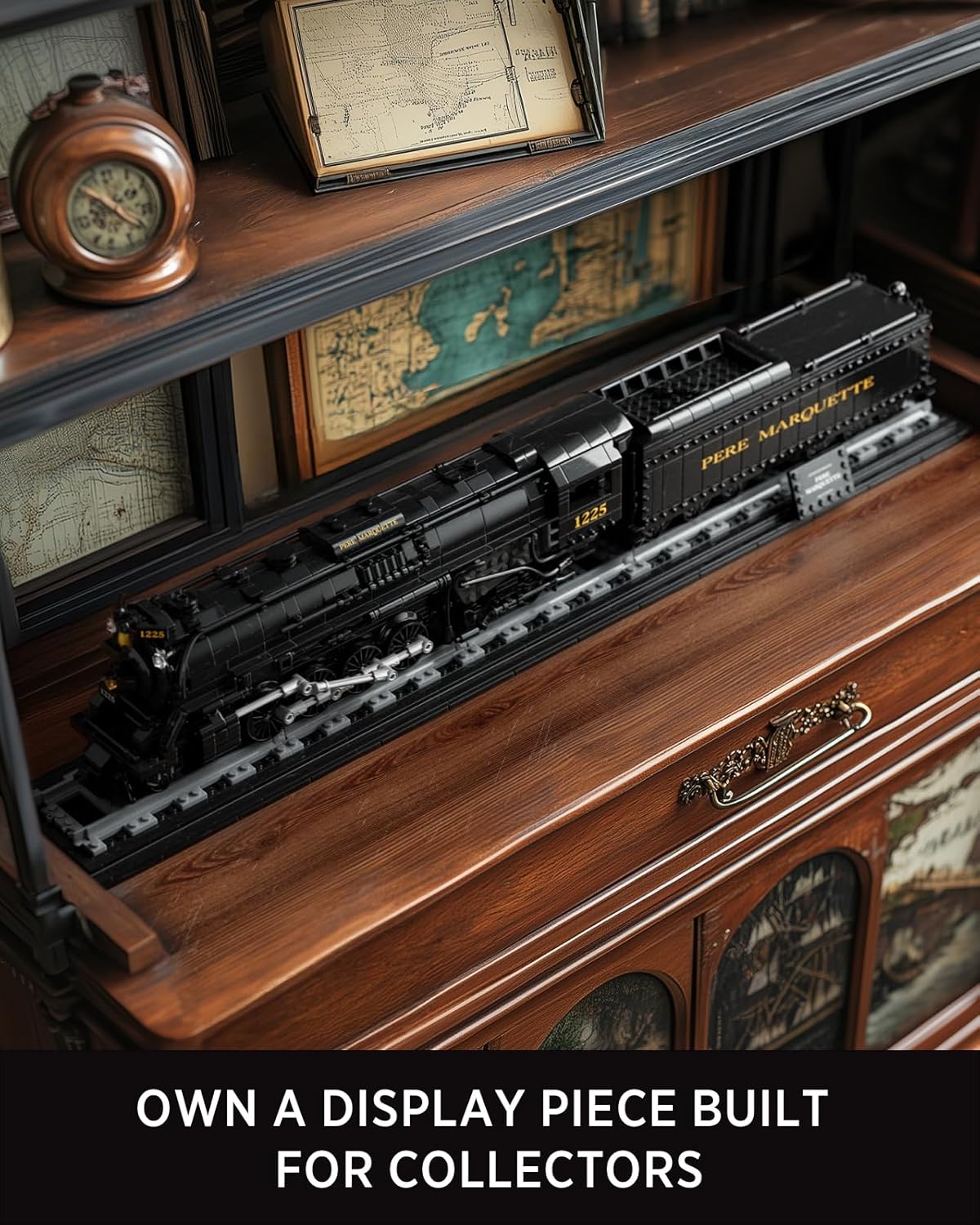 Nifeliz 1225 Locomotive Building Set, Classic Steam Train Model Toy for Adult Collectors, Display and Gift Giving (1,587 PCS, NF10323)