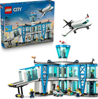 LEGO® Airport with Airplane 60502 Toy Model Airport Building Set for Boys, Girls and Fans of Toy Airplanes - Build Together Set for 1 to 4 People - 9 Minifigures - Birthday Treat for Ages 8+