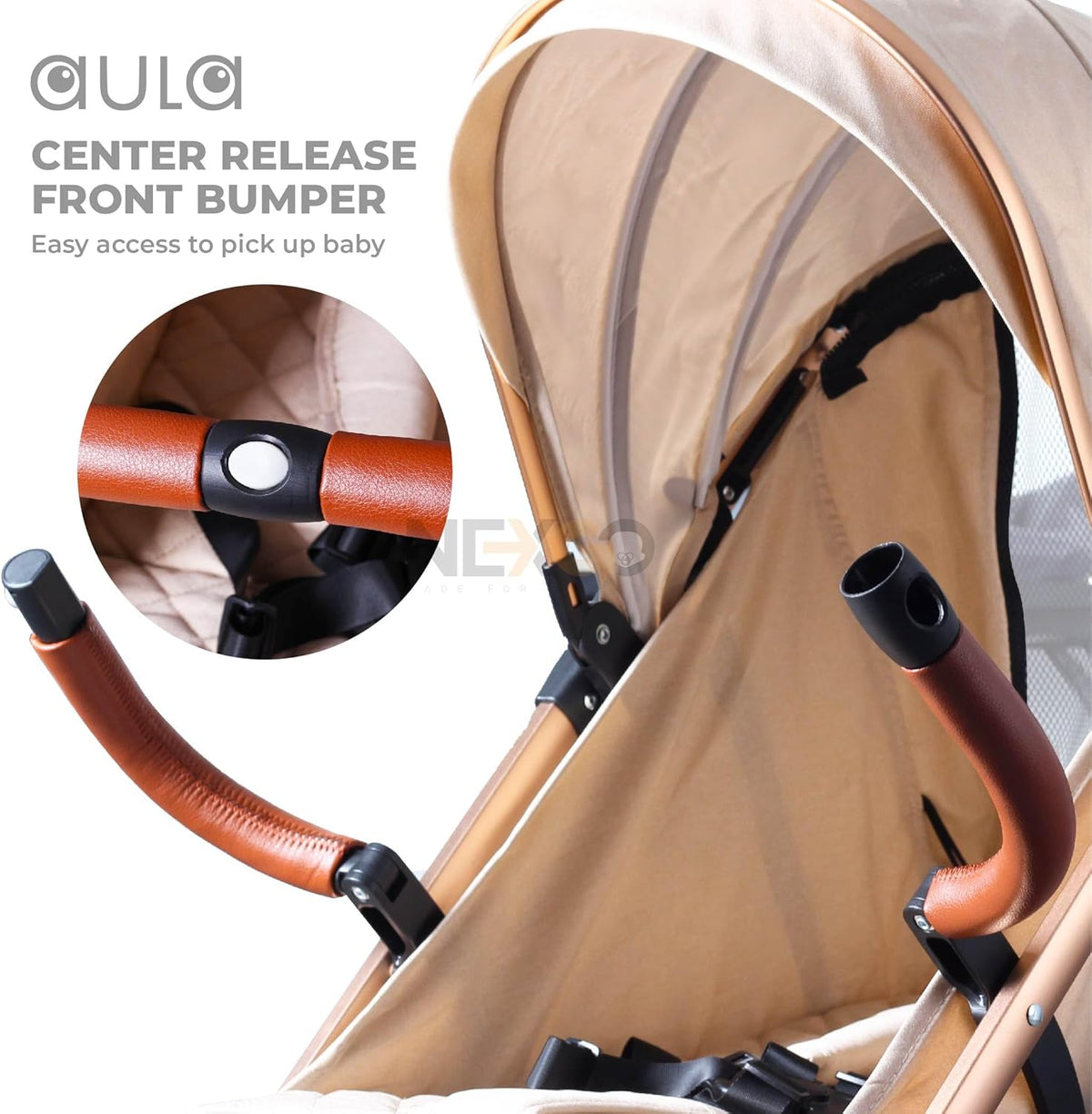 Mamakiddies Baby Pram & Stroller, One-Hand Compact Fold