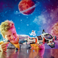 LEGO City Modular Galactic Spaceship Toy for 7+ Year Old Boys & Girls, Building Set with 4 Astronaut Minifigures & an Alien Figure, Kids Space Rocket Toy, STEM Construction Block Playset 60446