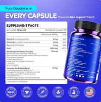 Crotar DHT Blocker for Women & Men | Dual Action Hair Growth Supplement | Saw Palmetto and Pumpkin Seed Oil, Biotin 5000 mcg, Zinc | Hair & Scalp Support Herbal Complex | 90 Capsules