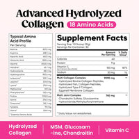 Venture Pal Multi Collagen Protein Powder Type I, II, III, V, X - Hydrolyzed Collagen Peptides MSM + GC & Vitamin C Collagen Supplement for Women & Men | Joint, Hair, Skin & Nail Support | Non-GMO