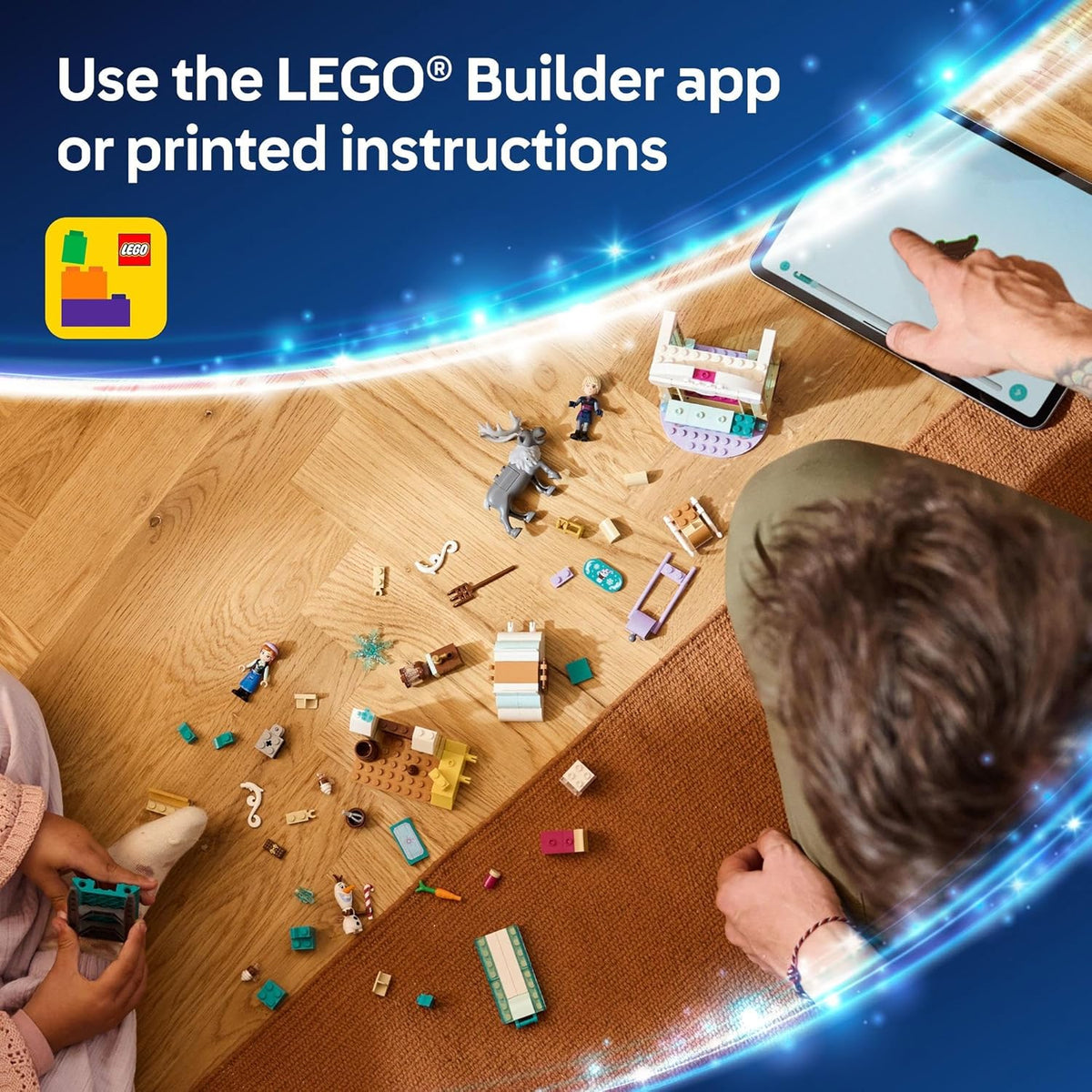 LEGO Disney Frozen Anna’s Sleigh Adventure, Princess Toy for 4+ Year Old Girls & Boys