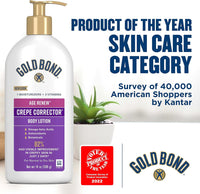 Gold Bond Age Renew Crepe Corrector Body & Face Lotion, Replenishing & Smoothing Formula, 14 oz., Packaging may vary