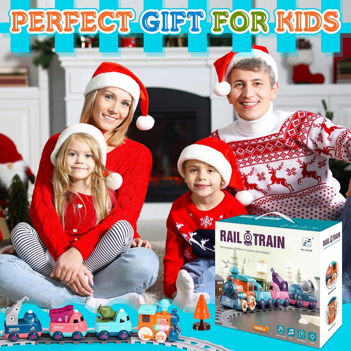 Train Set for Toddlers, Vingtank Kids Toy Trains & Train Sets for 3 4 5 6