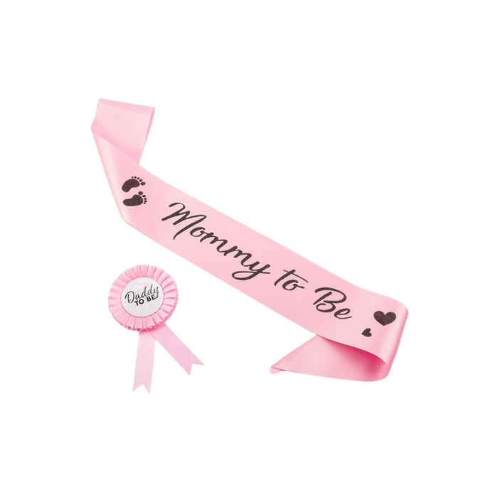 Mom to be Sash Baby Shower Set