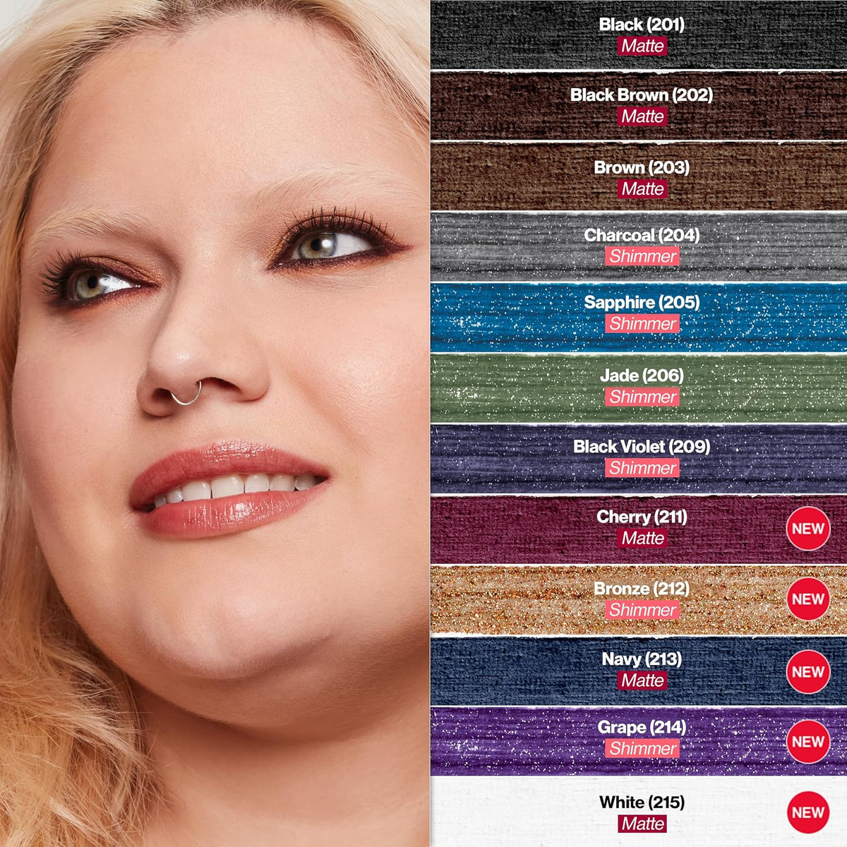 Revlon Pencil Eyeliner, ColorStay Eye Makeup with Built-in Sharpener, Waterproof, Smudge-proof, Longwearing with Ultra-Fine Tip, 201 Black, 2 Pack