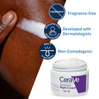 CeraVe Skin Renewing Night Cream, Niacinamide, Peptide Complex, and Hyaluronic Acid Moisturizer for Face, 1.7 Ounce, Packaging may Vary Visit the CeraVe S