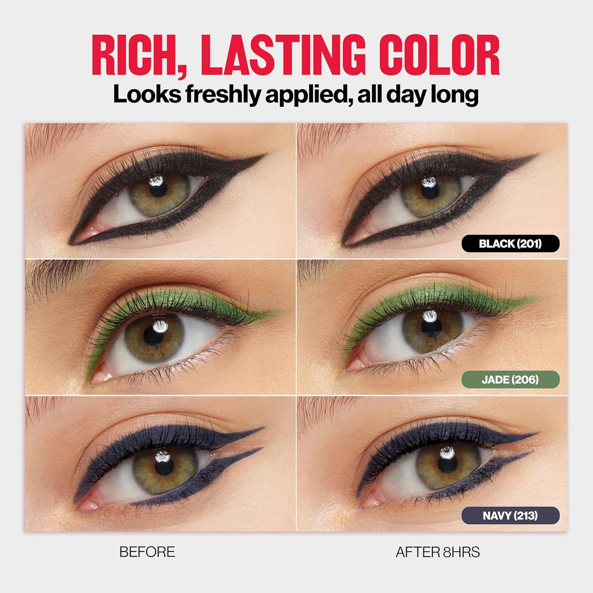 Revlon Pencil Eyeliner, ColorStay Eye Makeup with Built-in Sharpener, Waterproof, Smudge-proof, Longwearing with Ultra-Fine Tip, 201 Black, 2 Pack