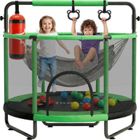Hurtle 55" Trampoline for Kids with Safety Enclosure - 440lbs Capacity Indoor/Outdoor Toddler Trampoline