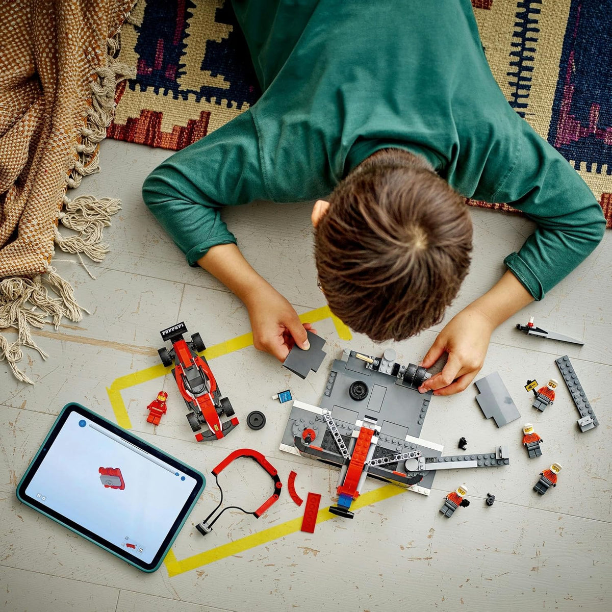 LEGO City F1 Pit Stop & Pit Crew with Ferrari Car Toy for 6+ Year Old