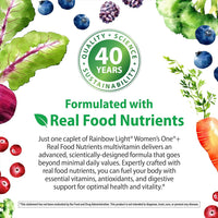 Click to see full view Rainbow Light Womens Multivitamin One + | 60 Caplets | Supports Energy & Antioxidant Health | Real Food Nutrients, Digestive Enzymes & Probiotics