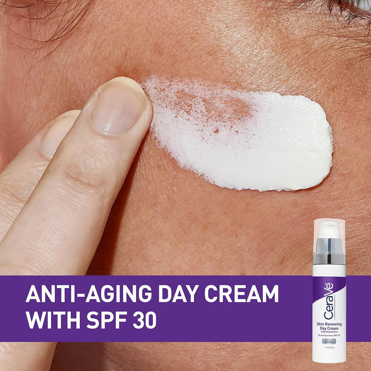 CeraVe Anti-Aging Face Cream SPF 30, Anti-Wrinkle Retinol Cream