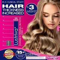 InstaRelief® Hair Growth with Lustriva® - Clinically Shown to Grow Thicker, Healthier Hair in 3 Weeks, Reduce Wrinkles and Fine Lines, with Biotin, Silicon, and Arginine, 60 Tablets