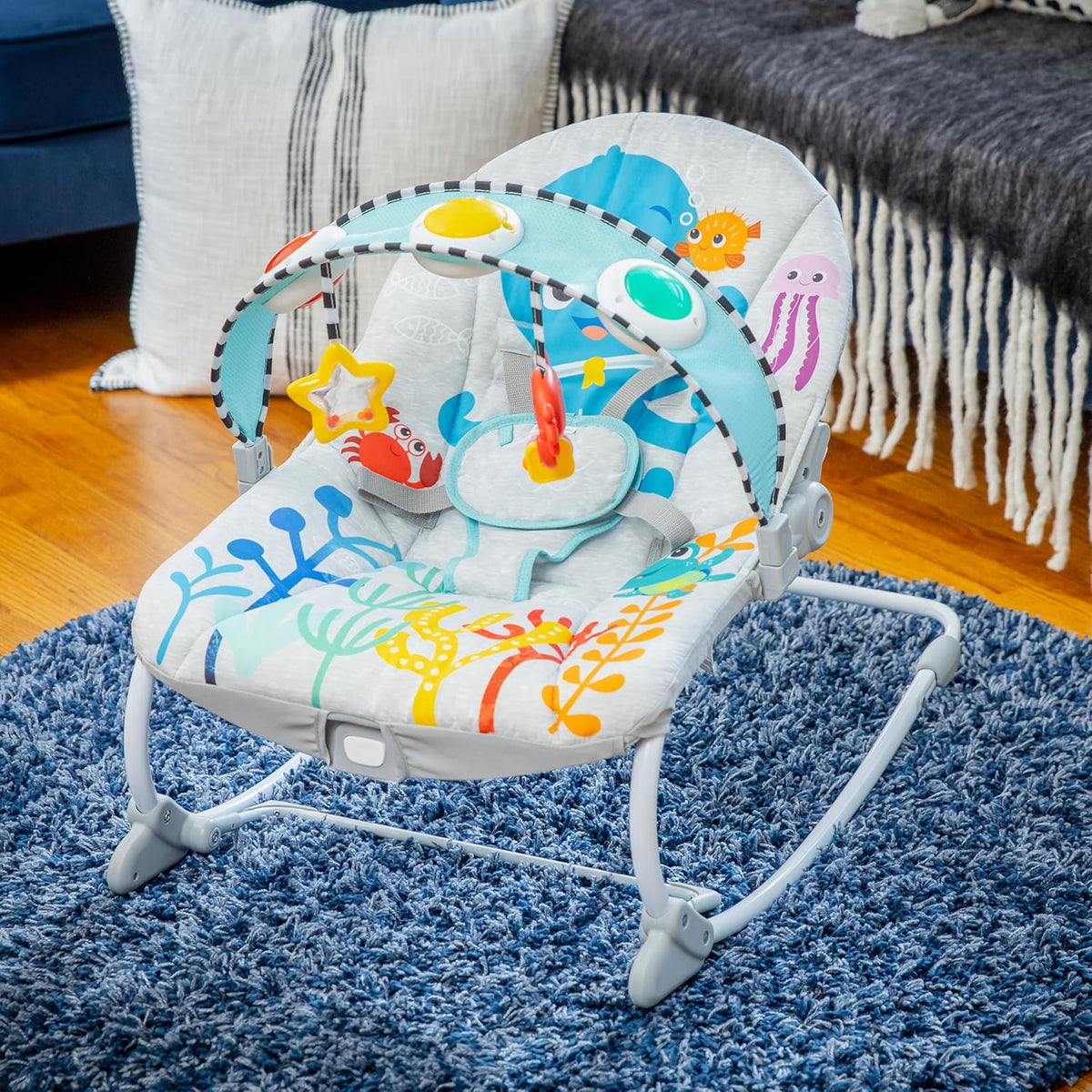 Baby Einstein Ocean Explorers Kick to It Opus Musical Infant to Toddler Rocker, Ages 0-30 Months