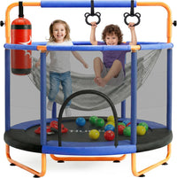 Hurtle 55" Trampoline for Kids with Safety Enclosure - 440lbs Capacity Indoor/Outdoor Toddler Trampoline