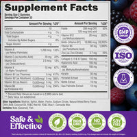 Biotin Gummies with Collagen - Hair Growth Support Skin, & Nail Strength - for Women & Men - 60 Gummy-USA made