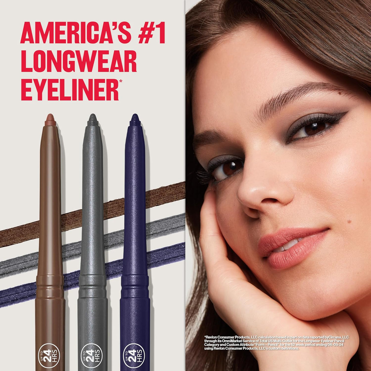Revlon Pencil Eyeliner, ColorStay Eye Makeup with Built-in Sharpener, Waterproof, Smudge-proof, Longwearing with Ultra-Fine Tip, 201 Black, 2 Pack