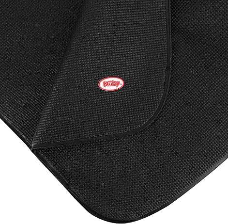 Nuby On The Go Kids Car Seat Protection Undermat, Protects Upholstery from Indentations, Scratches, and Spills, Black