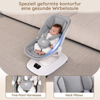 Baby Swings for Infants, Electric 3D-Motion Baby Swings with 7 Modes, 5-Point Harness, APP Control (7-33lbs)
