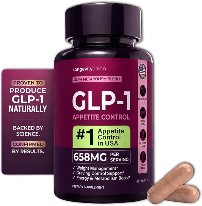 GLP-1 for Weight Loss & Appetite Control, 60 Capsules