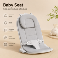 Premium Adjustable Baby Bouncer Seat with Toy Bar, Soft Cushion & Ergonomic Support