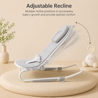 Premium Adjustable Baby Bouncer Seat with Toy Bar, Soft Cushion & Ergonomic Support