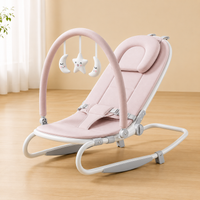 Premium Baby Bouncer Seat with Adjustable Backrest, Soft Cushion & Interactive Toy Bar