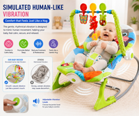 2-in-1 Baby Rocker & Bouncer with Toy Bar – Safe, Comfortable & Fun Infant Seat for Playtime and Relaxation