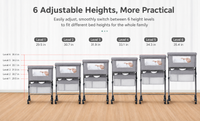 Baby Bassinet, 3 in 1 Bassinets Bedside Sleeper, Adjustable Height Bedside Sleeper with Rocking Mode, Breathable Mesh, Storage Basket, Wheels, Easy Assemble & Folding (Gray)