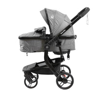 Baby Glide Luxury Reversible Baby Stroller – High Landscape Pram with Adjustable Push Handle, One-Hand Fold