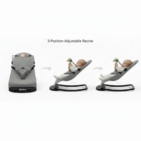 Comfort meets safety with this ergonomic baby rocker, designed with breathable organic cotton, a sturdy iron frame, and adjustable reclining positions to support your baby from newborn to 6 months.