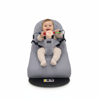 Comfort meets safety with this ergonomic baby rocker, designed with breathable organic cotton, a sturdy iron frame, and adjustable reclining positions to support your baby from newborn to 6 months.
