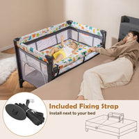Baby Joy 5-IN-1 Baby Travel Cot Portable Bedside Baby Crib Co Sleeper Portacot Foldable